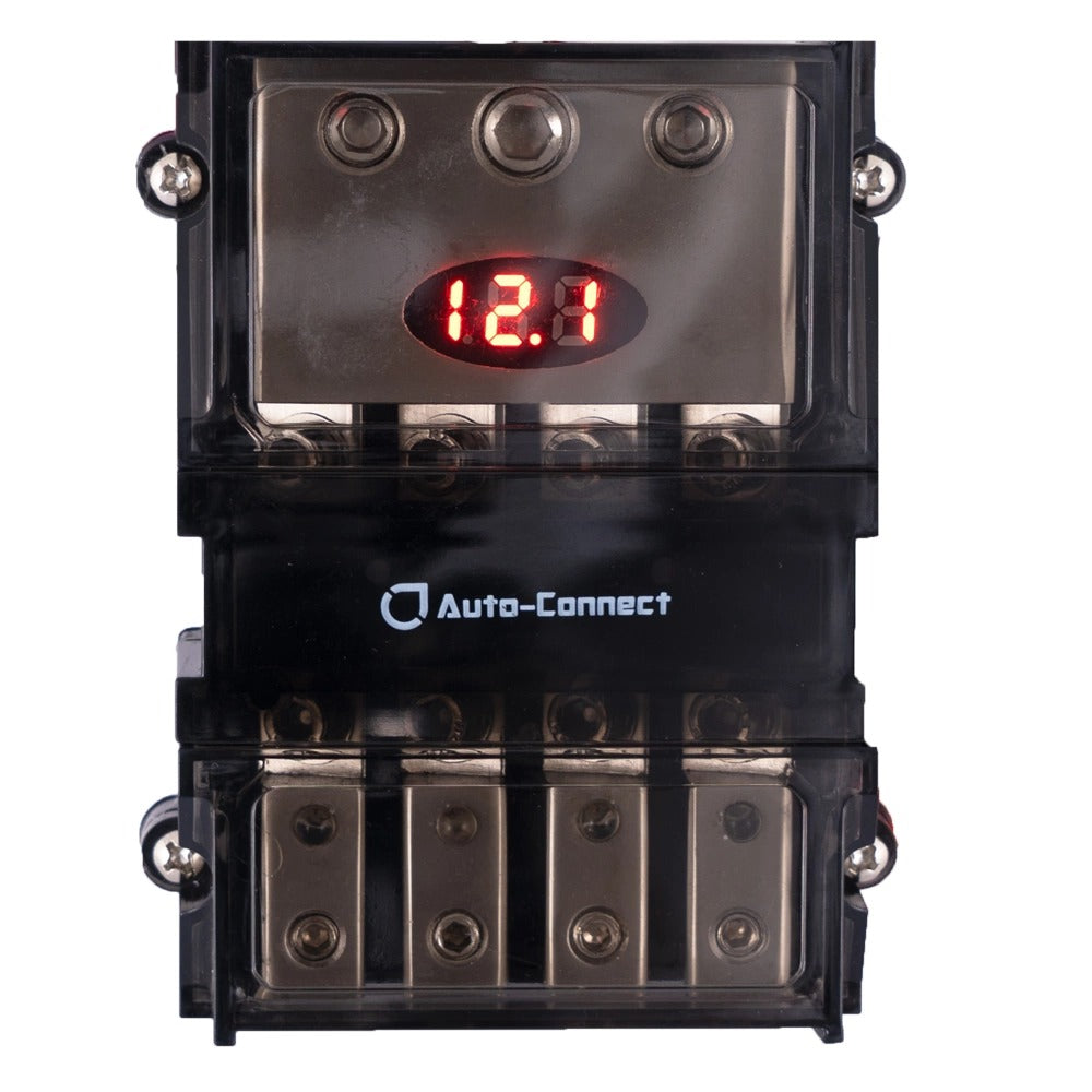 AFS/Mini-ANL Fuse Holder with Voltmeter, 50+35mm² - 4x 10/20mm²