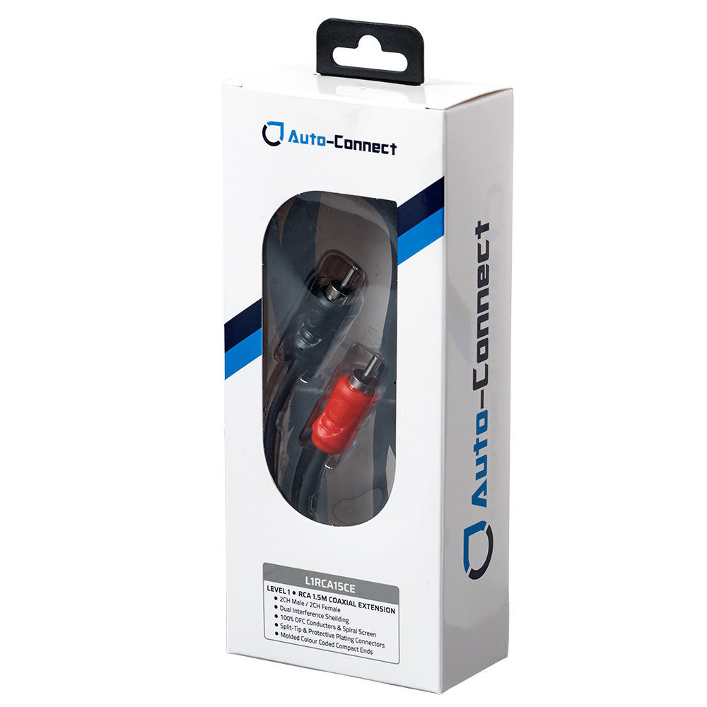 Coaxial RCA Signal Cable Extension Level 1, 1.5m