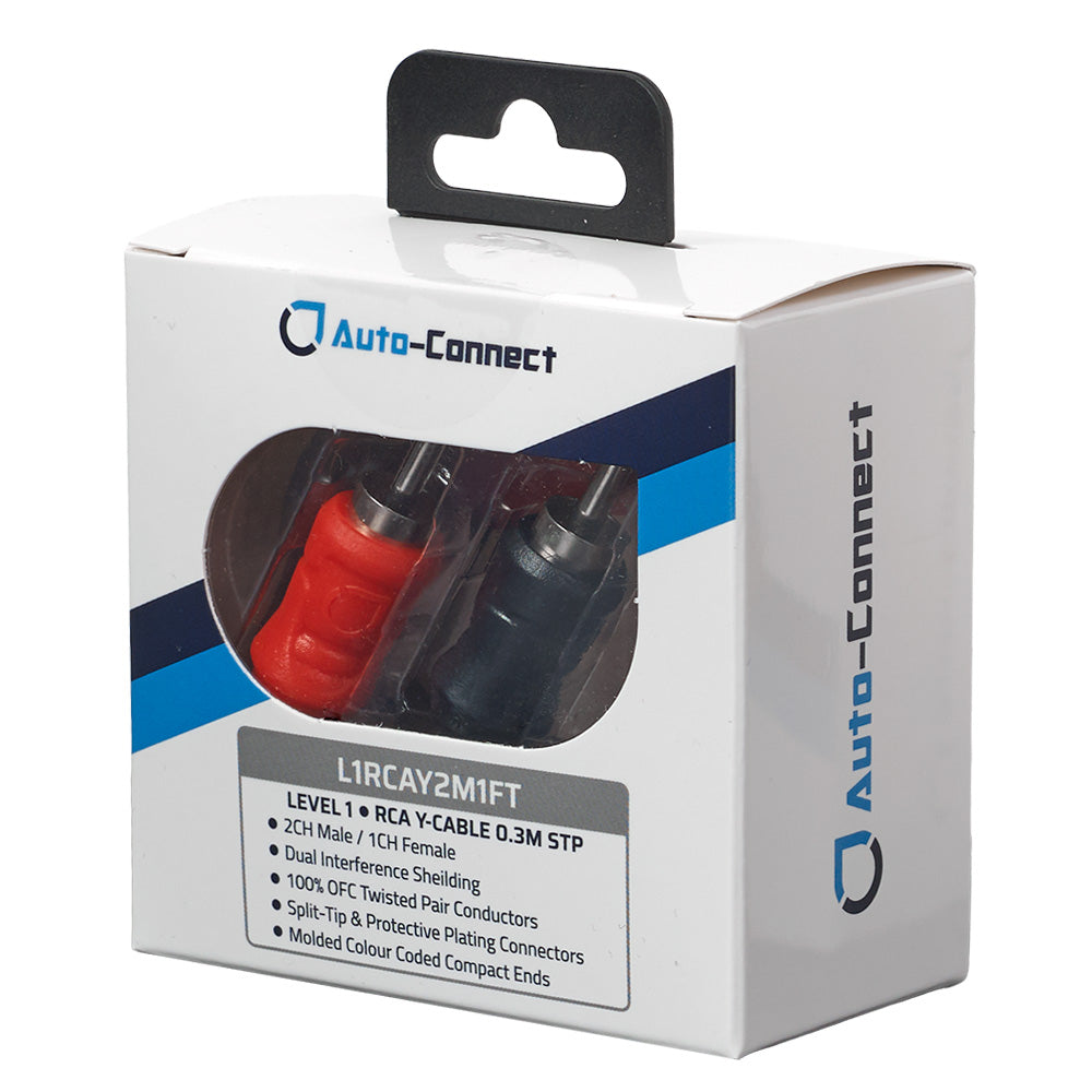 2 Male - 1 Female Twisted-Pair RCA Splitters Level 1, 0.3m