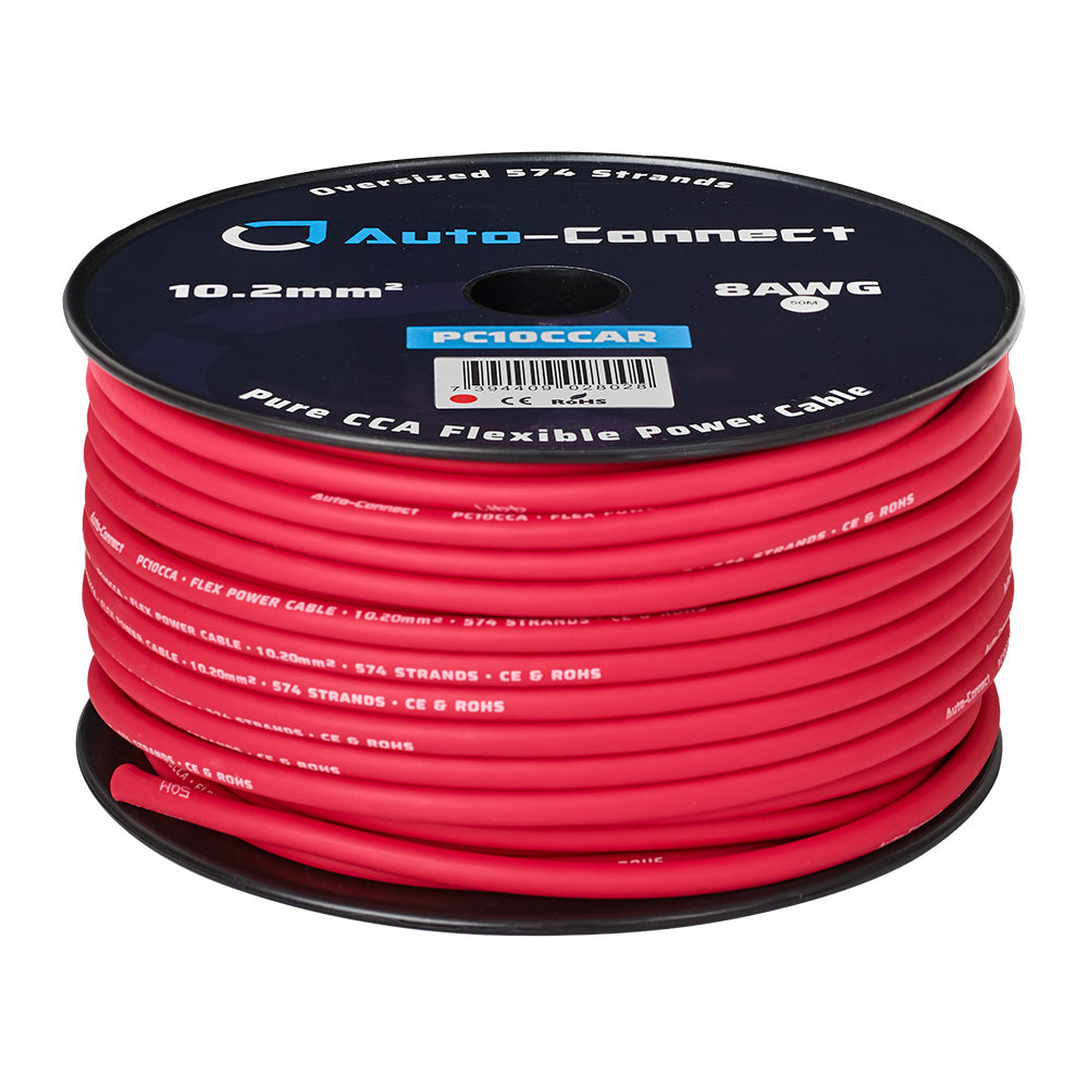 Pure CCA 10.2mm² Power Wire, red