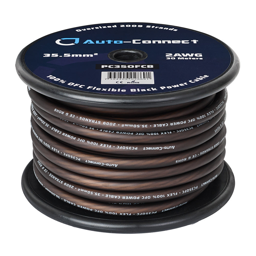 Pure OFC 35.5mm² Power Wire, black