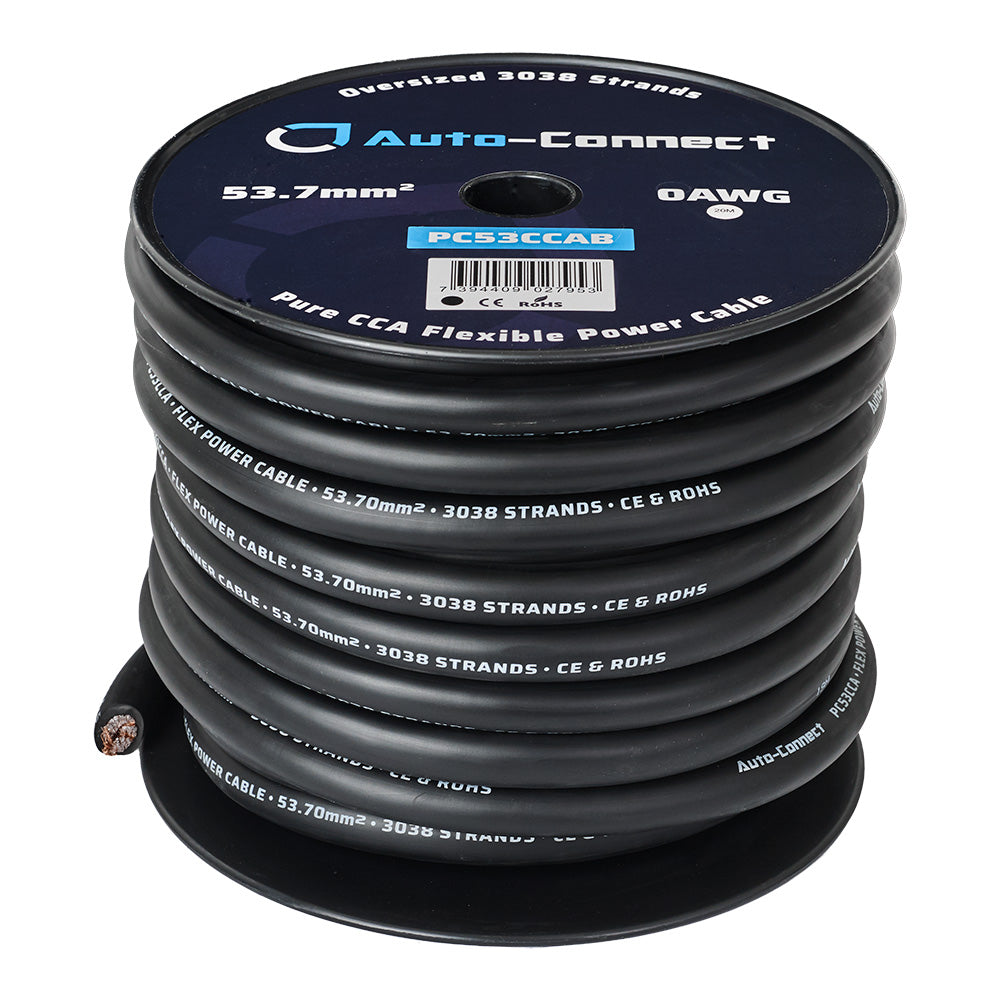 Pure CCA 53.7mm² Power Wire, black