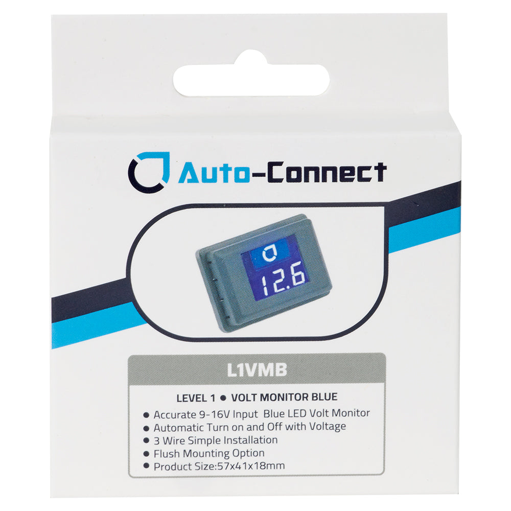 Volt Monitor 9-16V, Blue