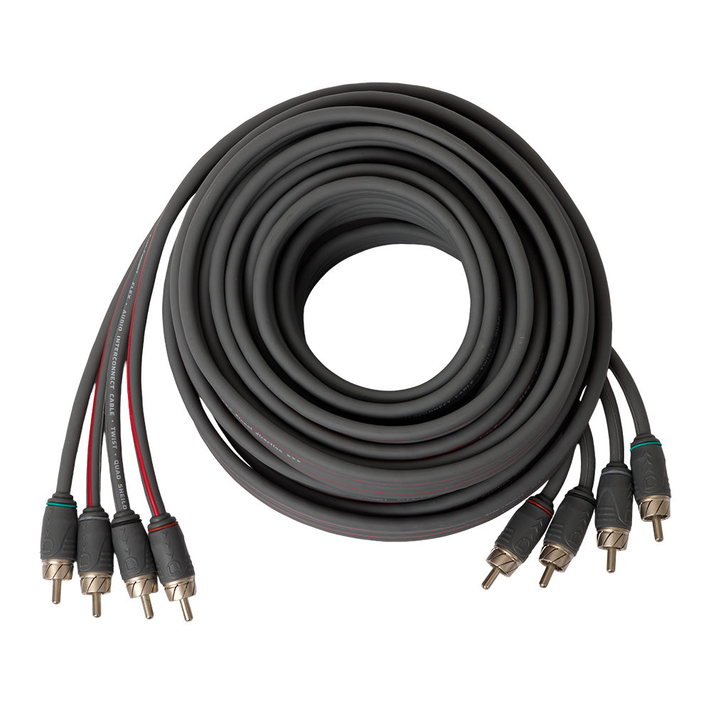 4-channel Quad-Shielded Directional RCA Signal Cable, 5.5m