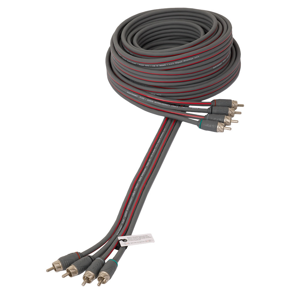 4-channel Quad-Shielded Directional RCA Signal Cable, 5.5m