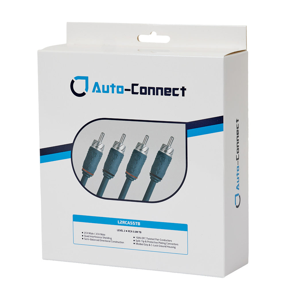 Quad-Shielded Directional RCA Signal Cable, 5.5m