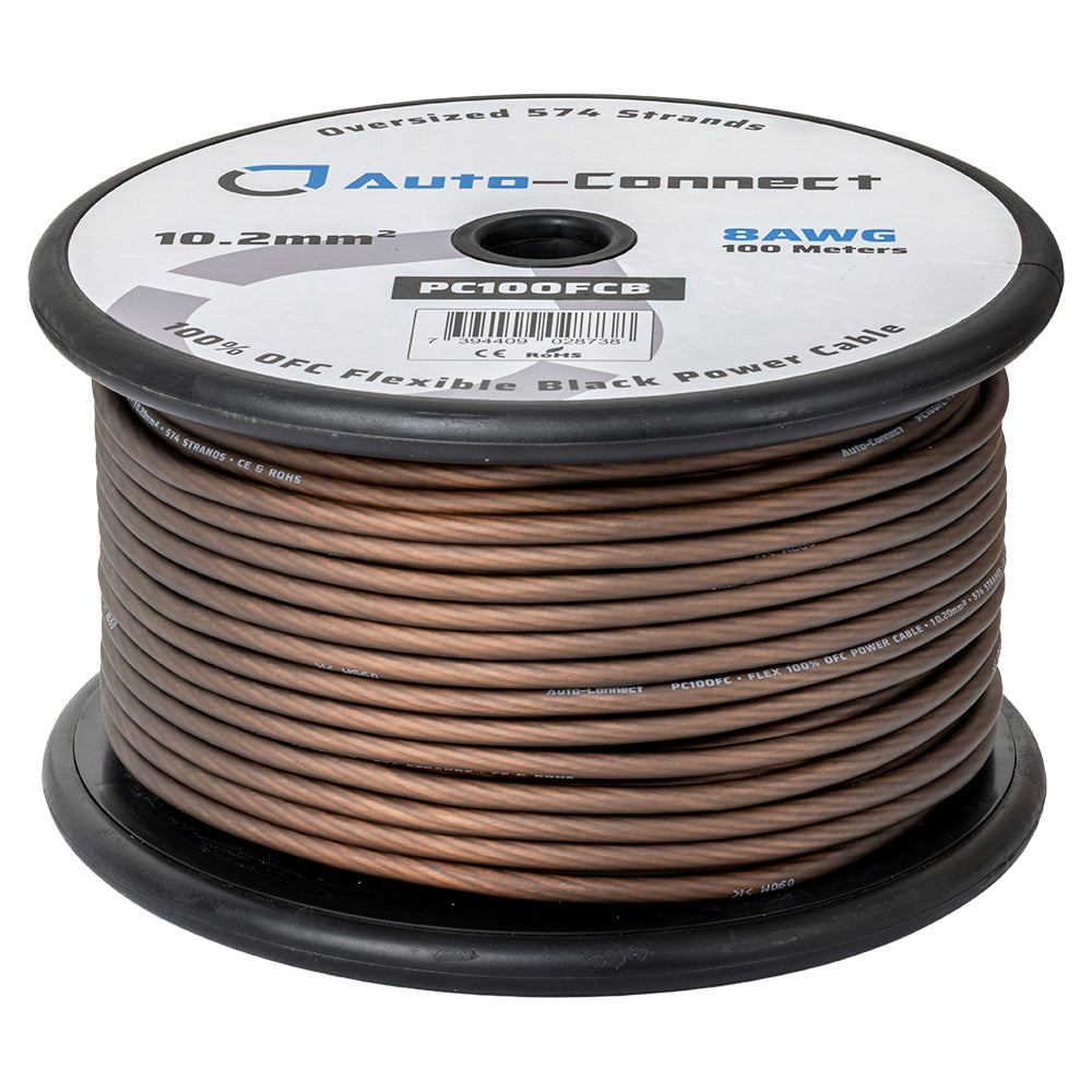 Pure OFC 10.2mm² Power Wire, black