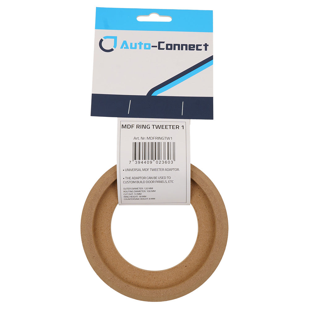 MDF Ring for Speaker/Tweeter, 72 mm