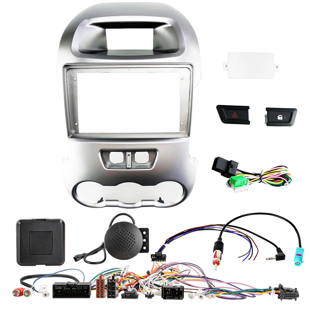 Ford Ranger 12-16 9 inch Head Unit Installation Kit, Silver