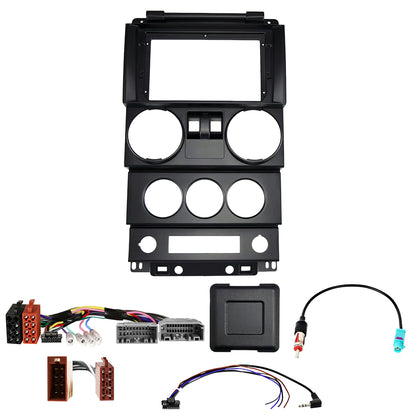 Jeep Wrangler 07-10 9 inch Head Unit Installation Kit, 2-door
