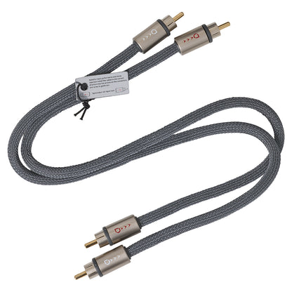 2-Channel Five-Layer Shielded Directional RCA Cable, 0.5m