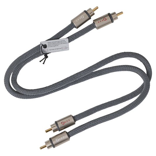 2-Channel Five-Layer Shielded Directional RCA Cable, 0.5m