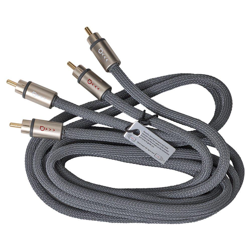 2-Channel Five-Layer Shielded Directional RCA Cable, 1.5m