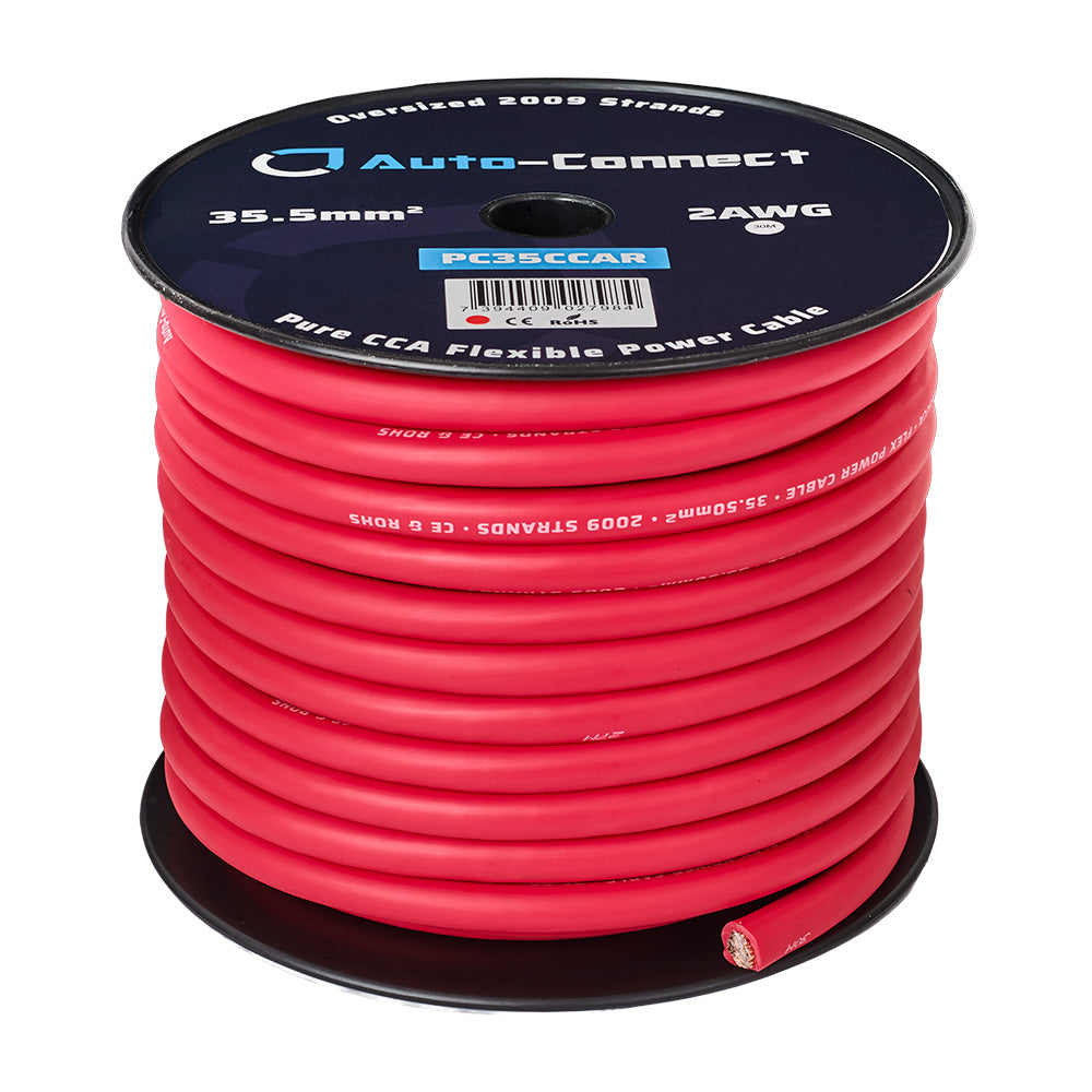 Pure CCA 35.5mm² Power Wire, red