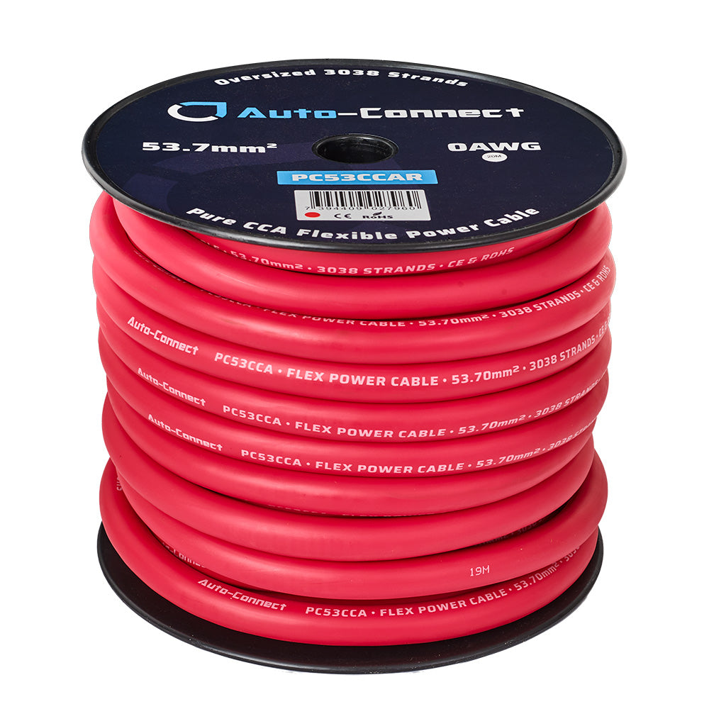 Pure CCA 53.7mm² Power Wire, red