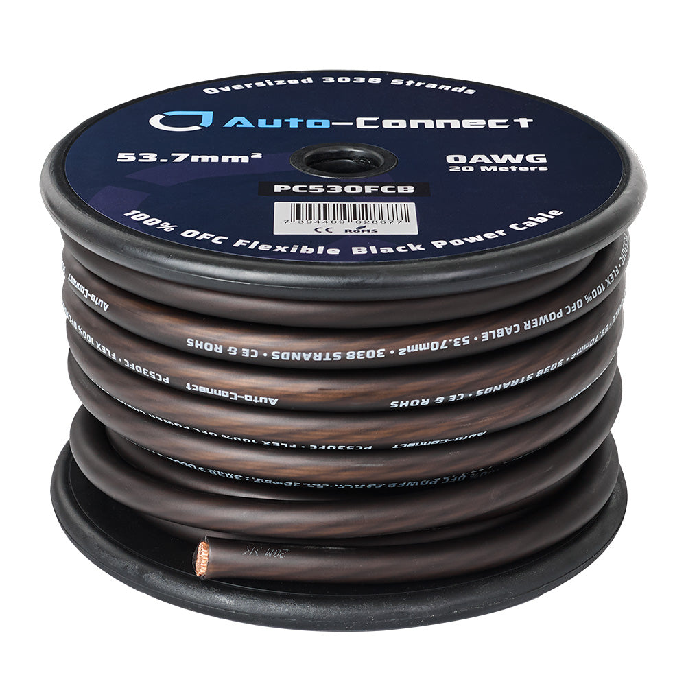 Pure OFC 53.7mm² Power Wire, black