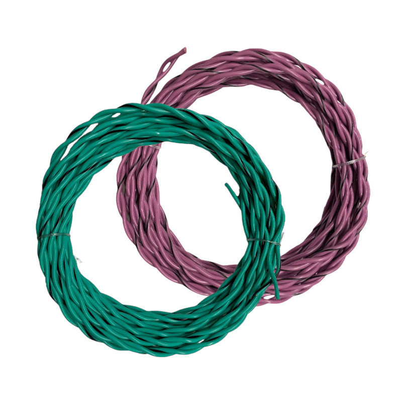 Twisted Speaker Wire 2x1.0mm², green & purple, 6m