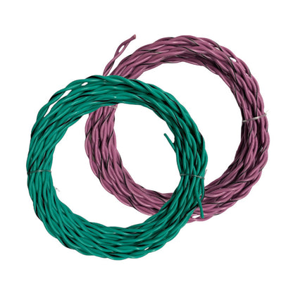 Twisted Speaker Wire 2x1.0mm², green & purple, 6m