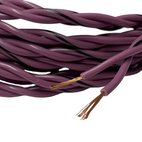 Twisted Speaker Wire 2x1.0mm², green & purple, 6m