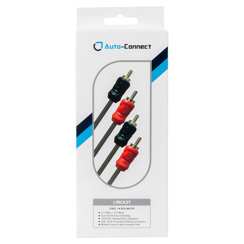 Twisted-Pair RCA Signal Cable Level 1, 3m