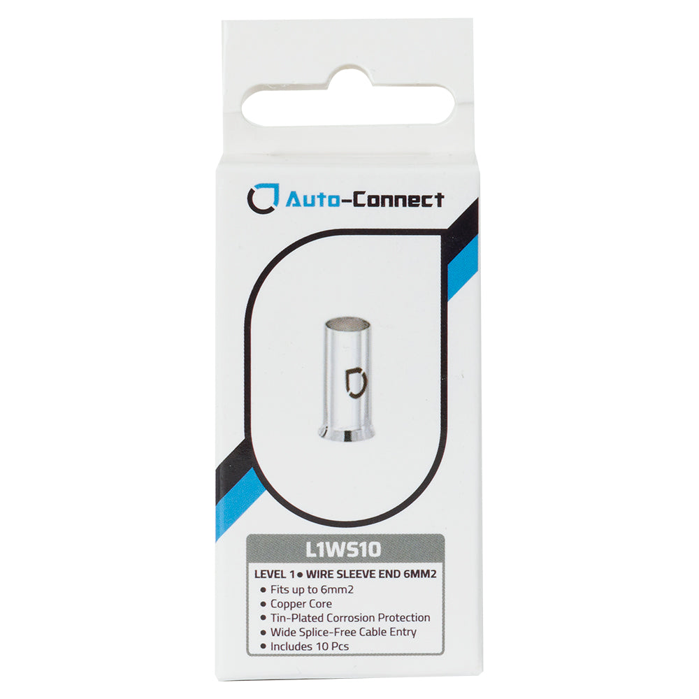 Copper Wire Ferrules 6 mm² / 10 AWG, 10pcs