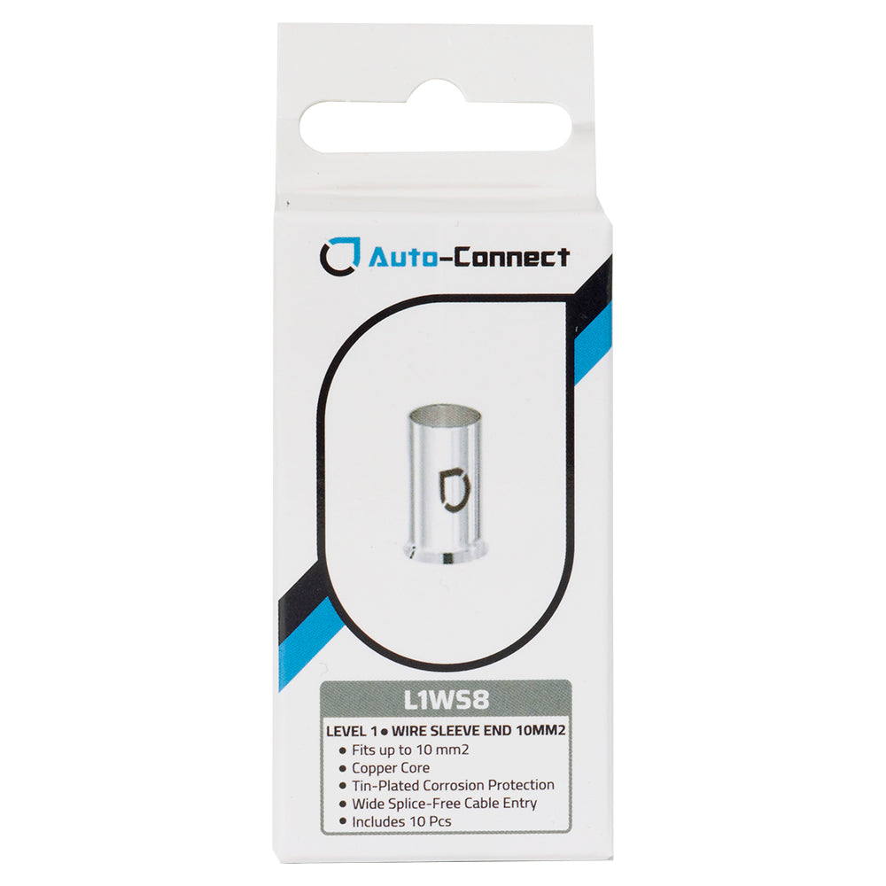 Copper Wire Ferrules 10 mm² / 8 AWG, 10pcs