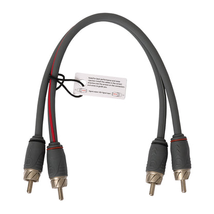 Quad-Shielded Directional RCA Signal Cable, 0.25m