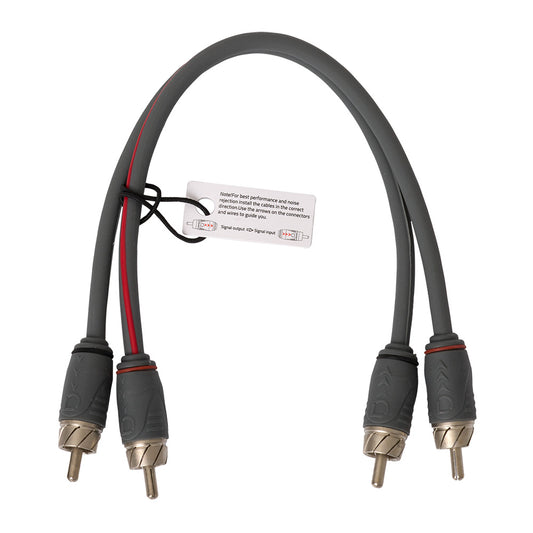 Quad-Shielded Directional RCA Signal Cable, 0.25m