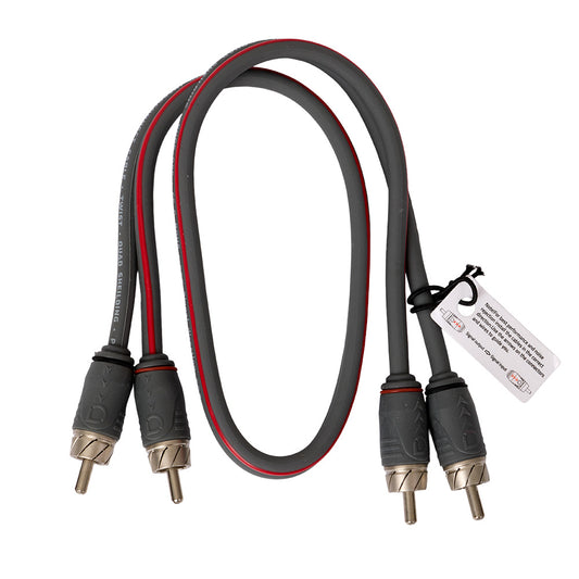 Quad-Shielded Directional RCA Signal Cable, 0.5m