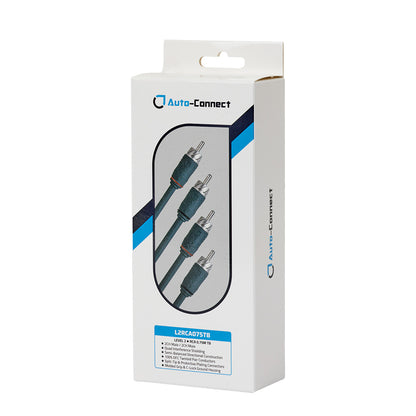 Quad-Shielded Directional RCA Signal Cable, 0.75m