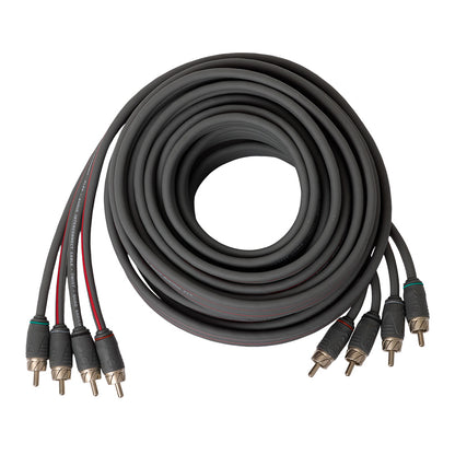 4-channel Quad-Shielded Directional RCA Signal Cable, 5.5m