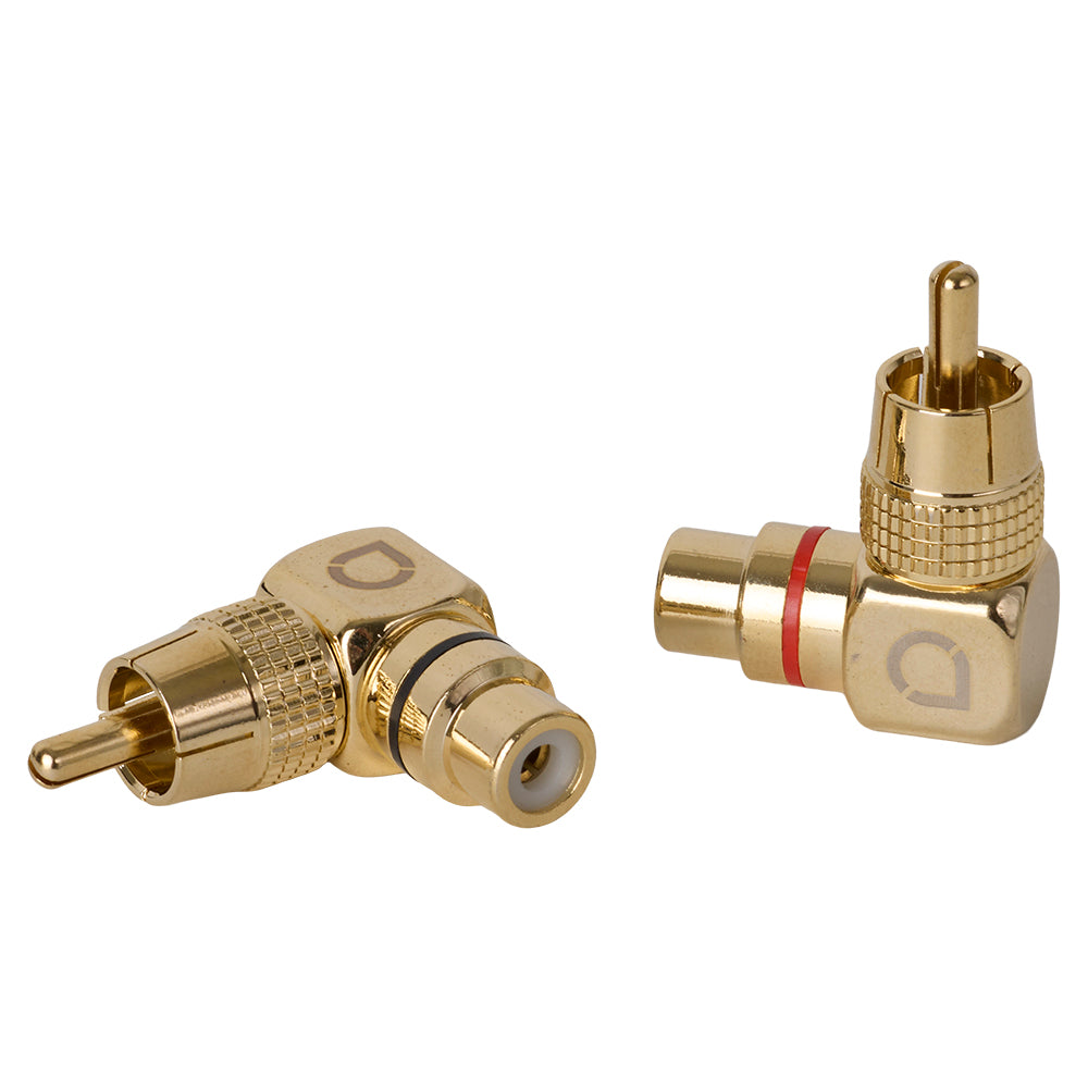 Angled Male - Female RCA Adapters