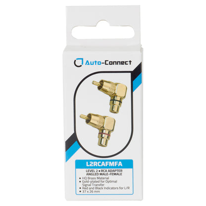 Angled Male - Female RCA Adapters