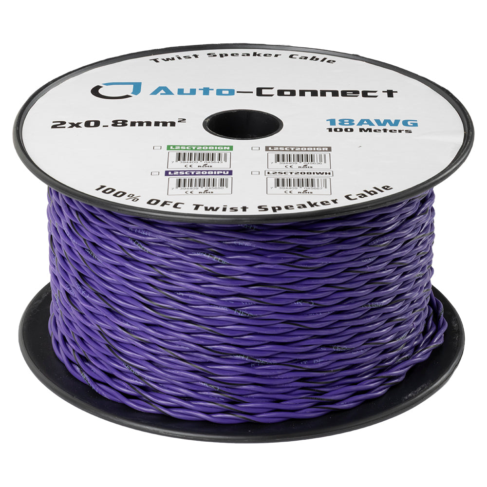 Twisted Speaker Wire 2x0.8mm², purple