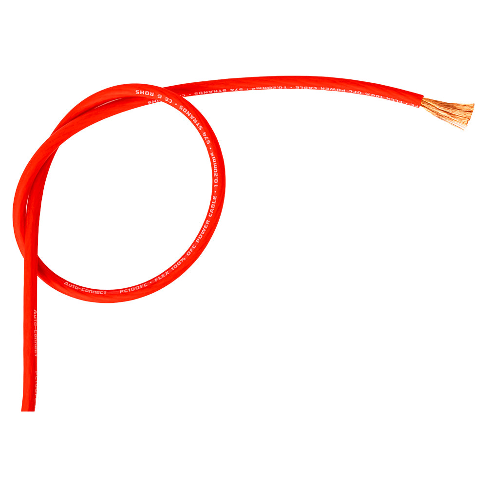 Pure OFC 10.2mm² Power Wire, red
